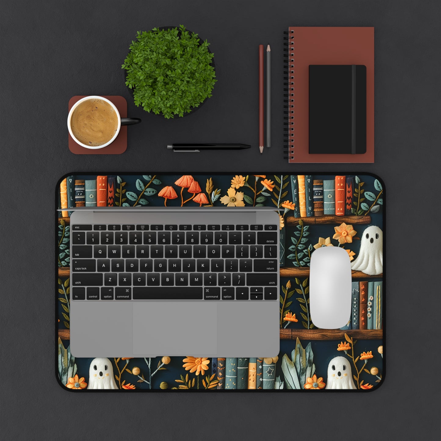 Haunted Library Desk Mat