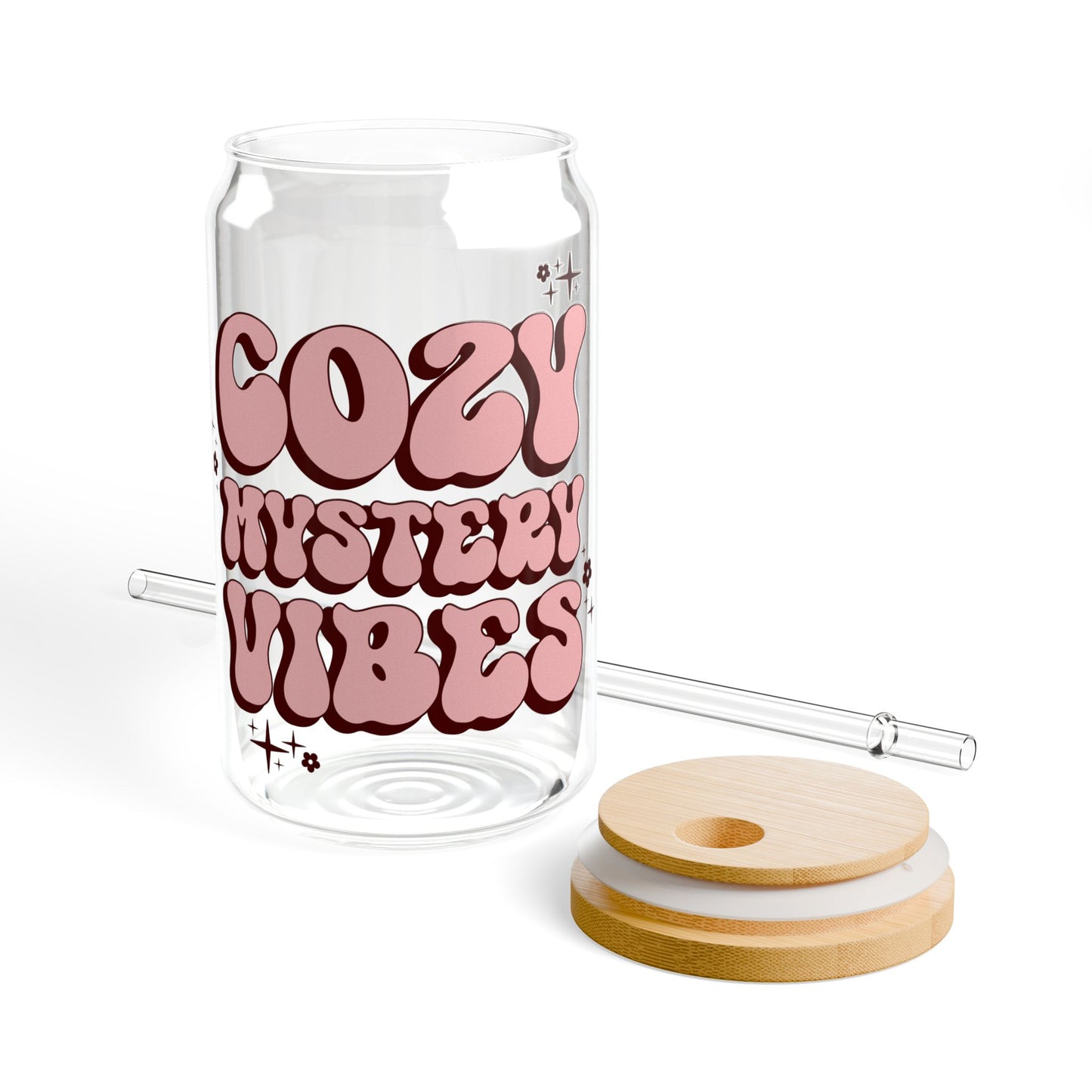 Cozy Mystery Vibes Sipper Glass