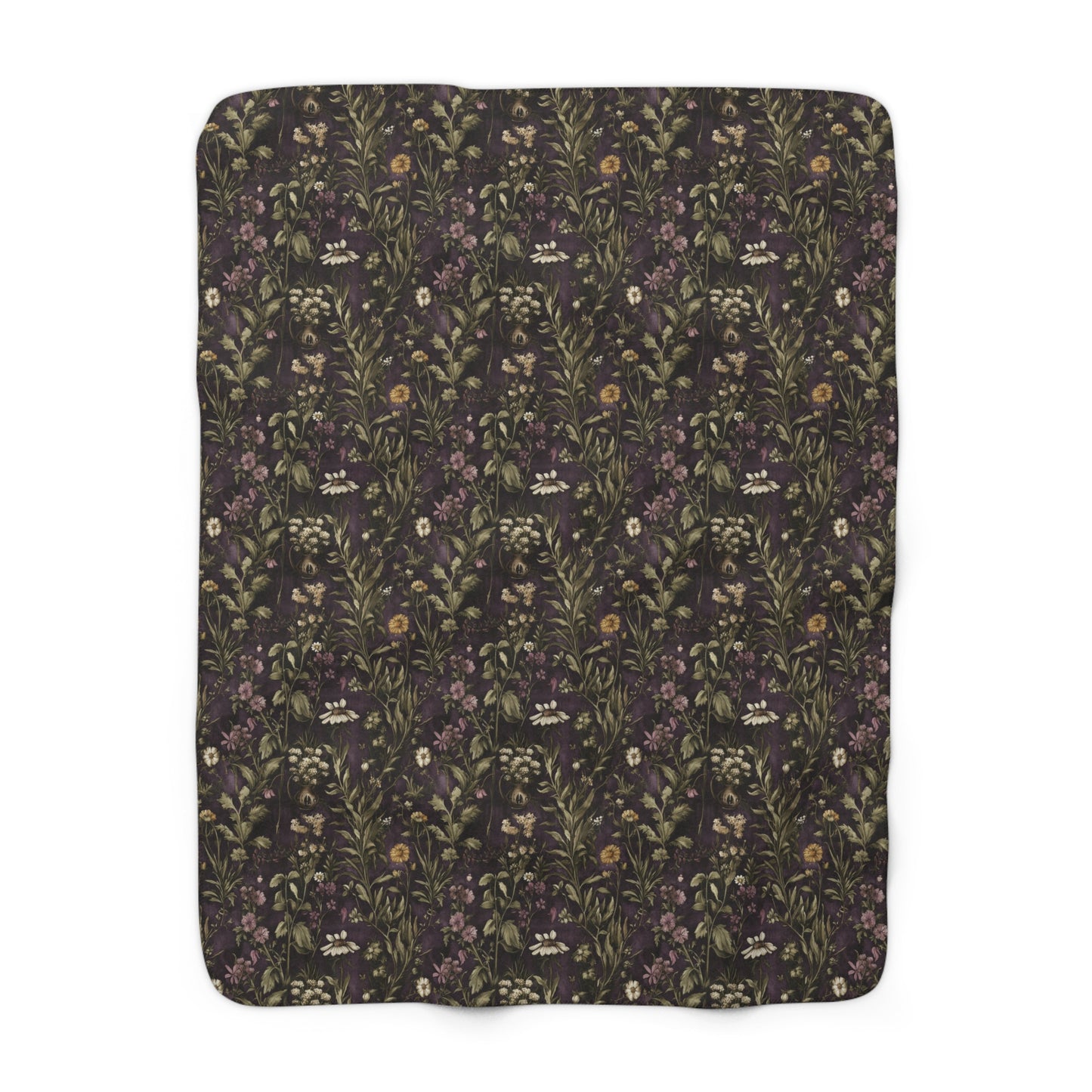 Enchanted Herbarium Sherpa Blanket