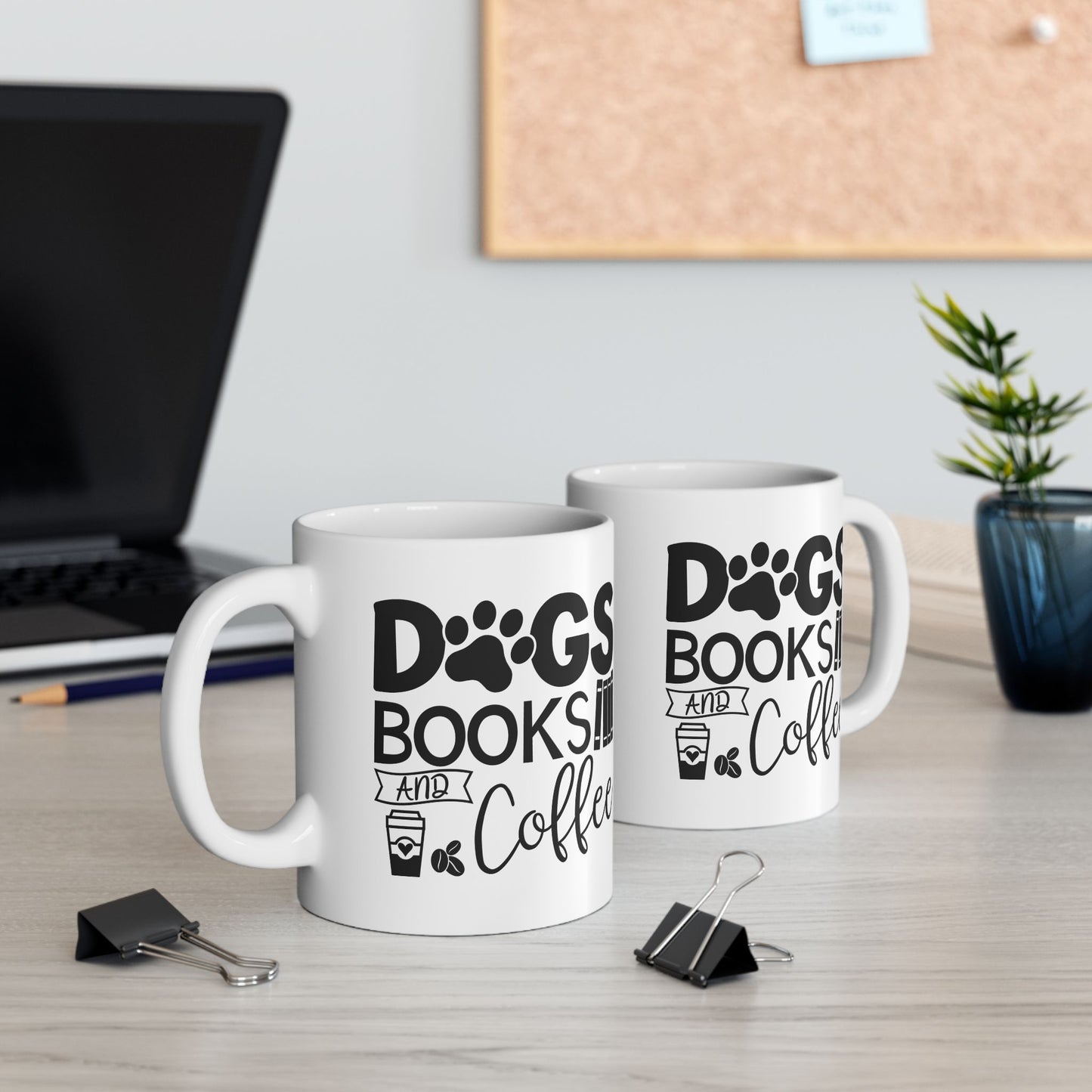 Dogs Books & Coffee Mug