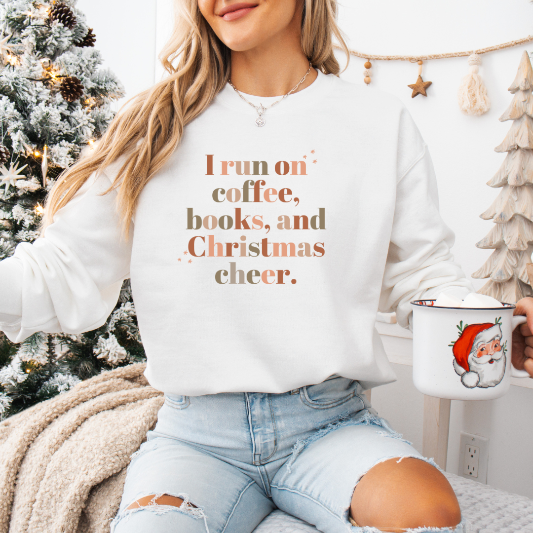 Coffee, Books & Christmas Sweatshirt