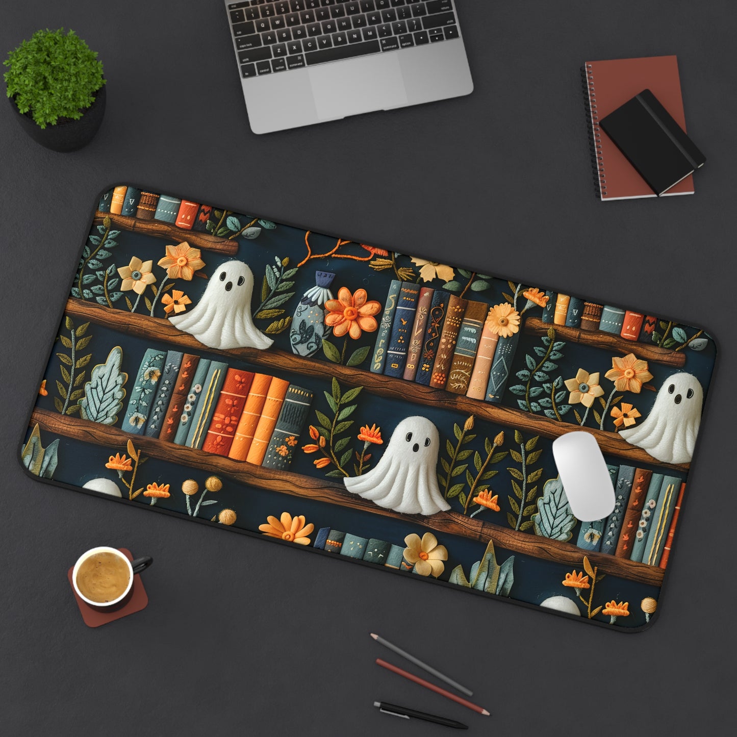 Haunted Library Desk Mat