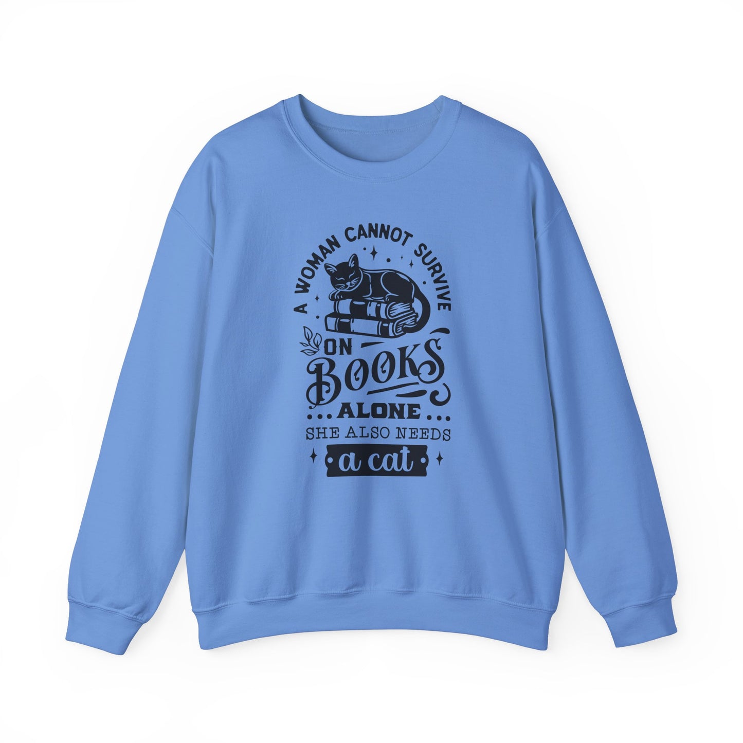 Books and a Cat Sweatshirt