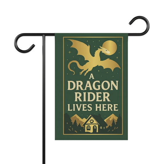 A Dragon Rider Lives Here Flag