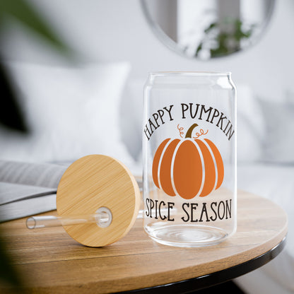 Pumpkin Spice Season Sipper Glass