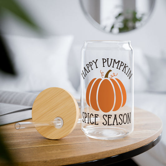 Pumpkin Spice Season Sipper Glass