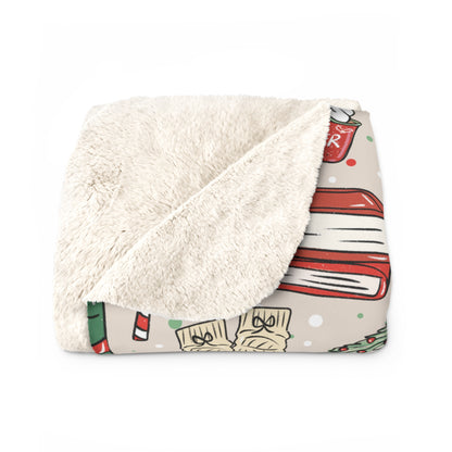 Cozy Christmas Chapters Sherpa Blanket