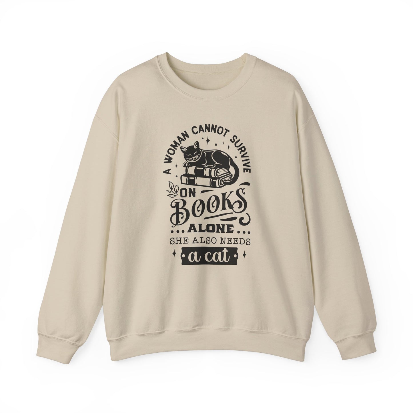 Books and a Cat Sweatshirt