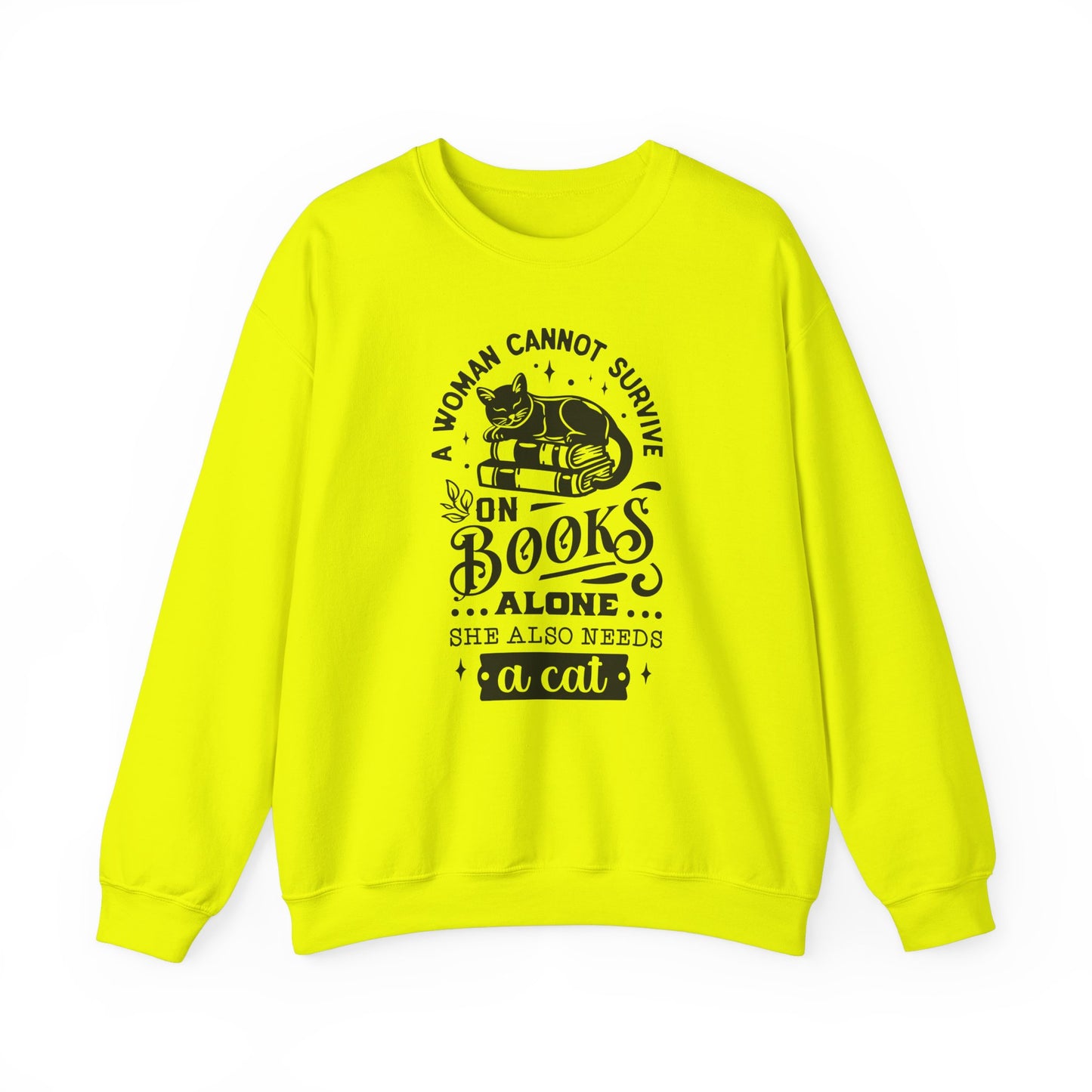 Books and a Cat Sweatshirt