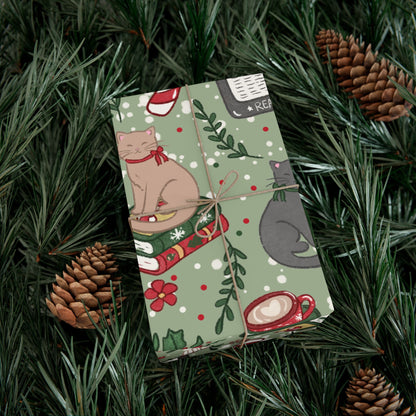 Purrfectly Bookish Wrapping Paper
