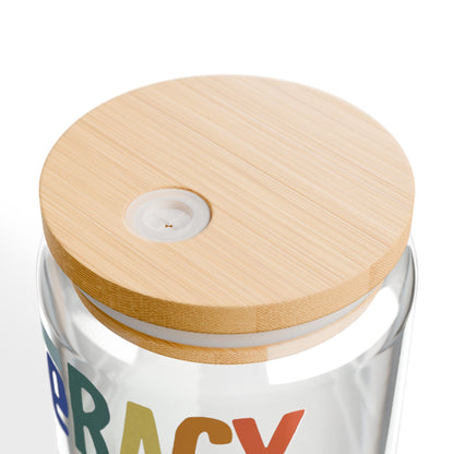 Literacy and Justice Sipper Glass