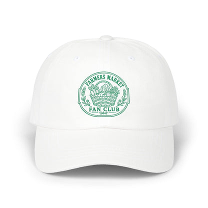 Farmers Market Fan Club Dad Cap — Vintage Green Logo Hat