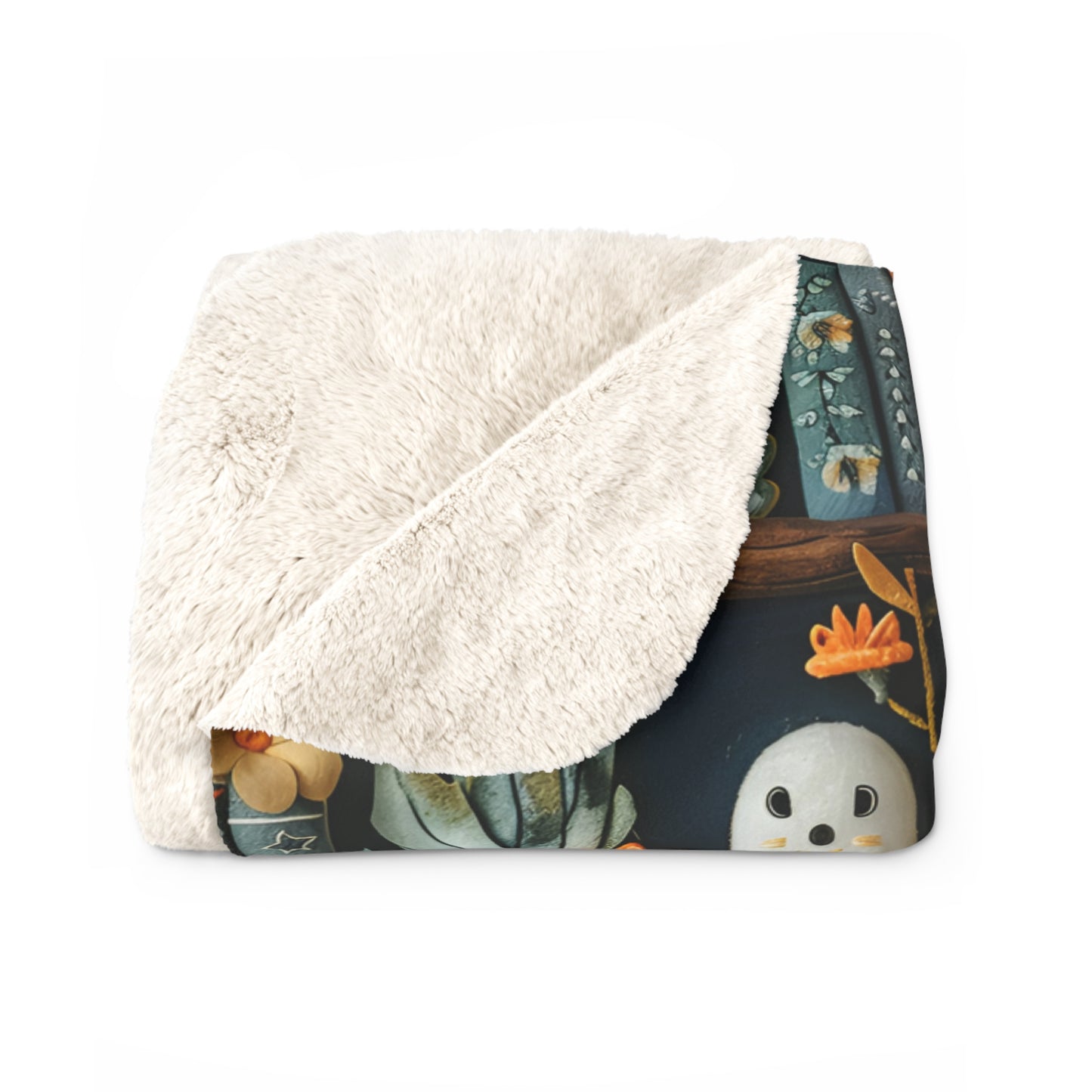 Haunted Library Sherpa Blanket