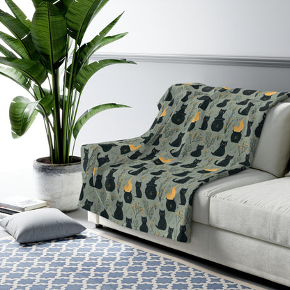 Witch’s Familiar Sherpa Blanket
