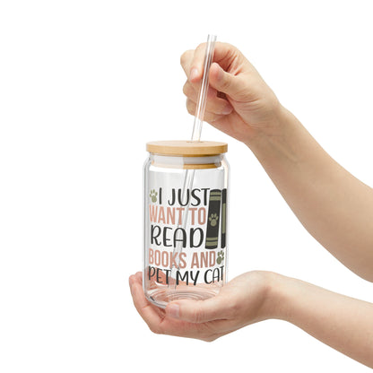 I Just Want to Read Sipper Glass
