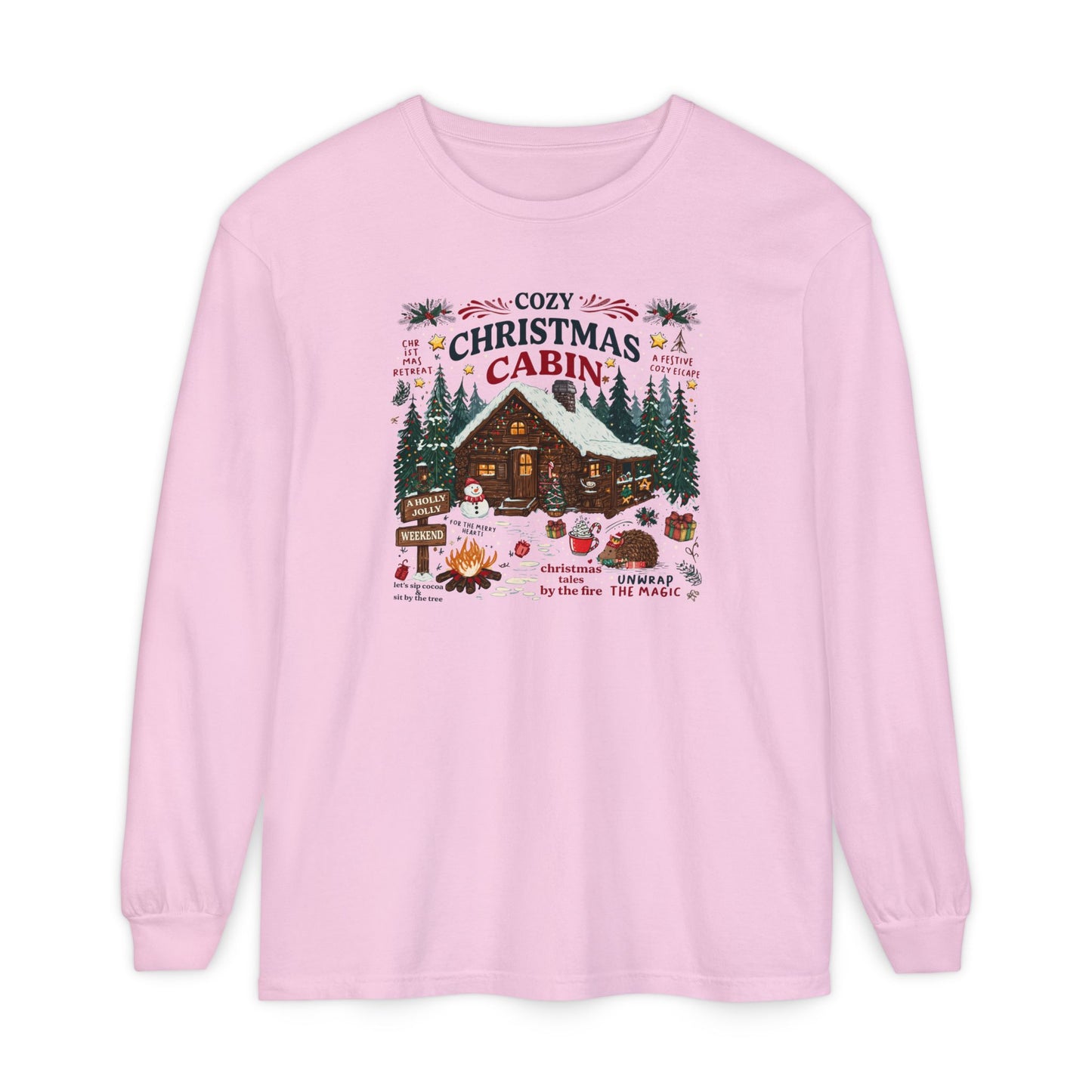 Christmas Cabin Long Sleeve Tee