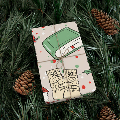 Cozy Christmas Chapters Wrapping Paper