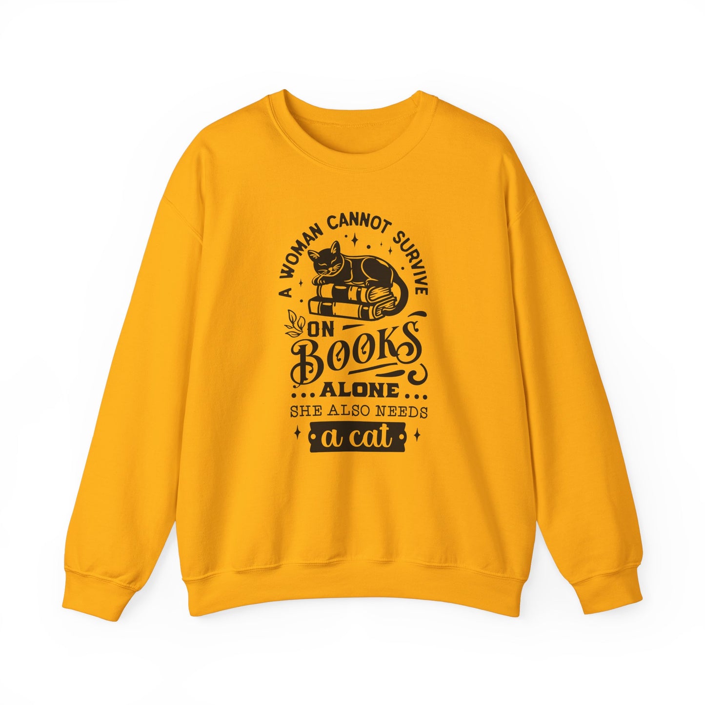 Books and a Cat Sweatshirt