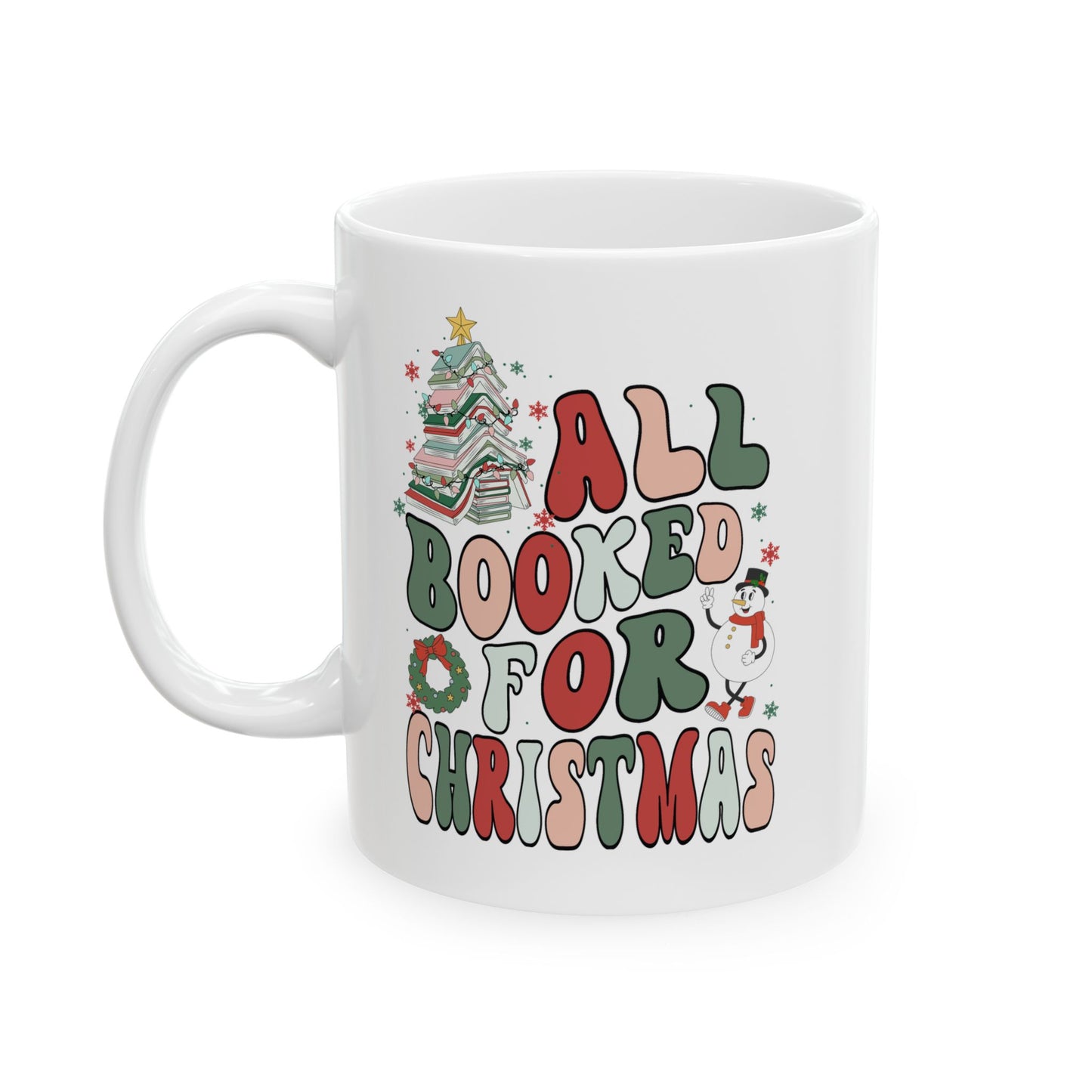 All Booked for Christmas Mug