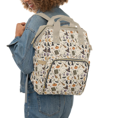 Halloween Witch Pattern Diaper Backpack