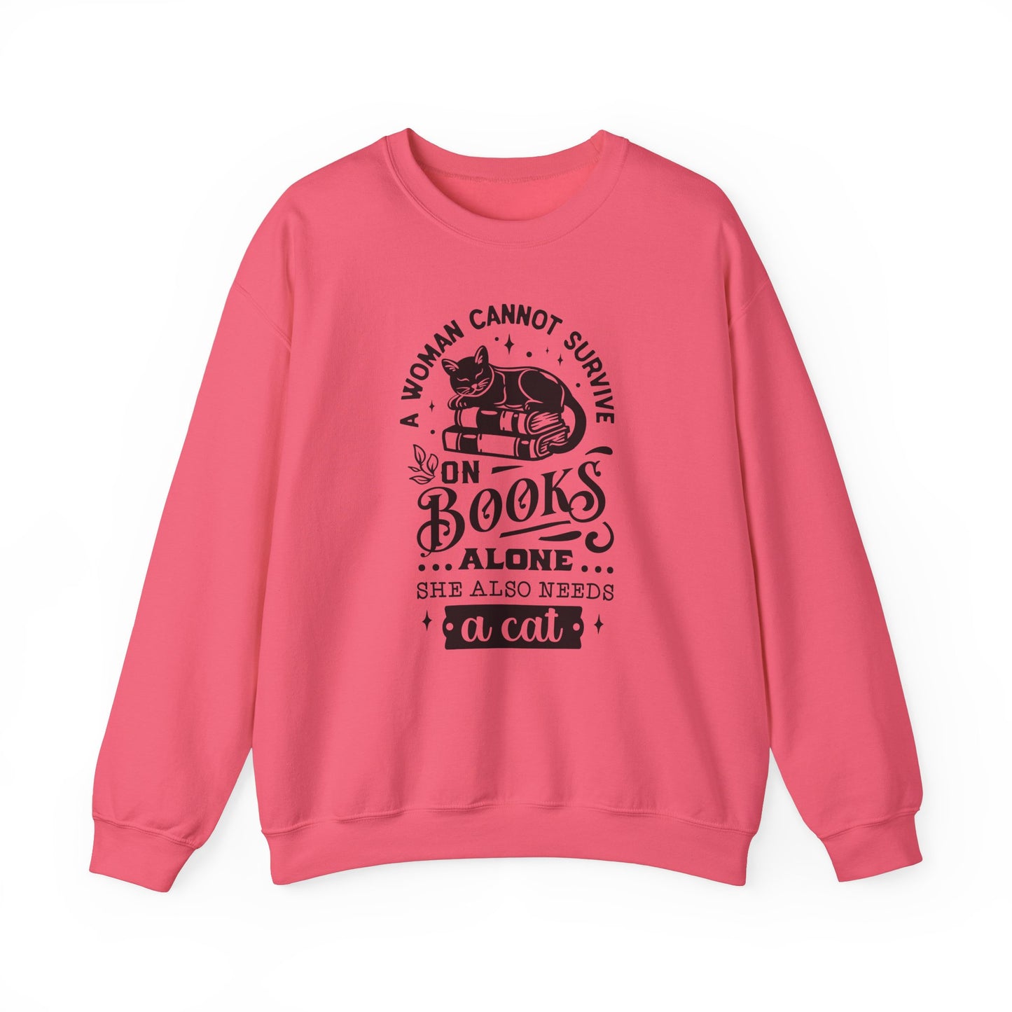 Books and a Cat Sweatshirt