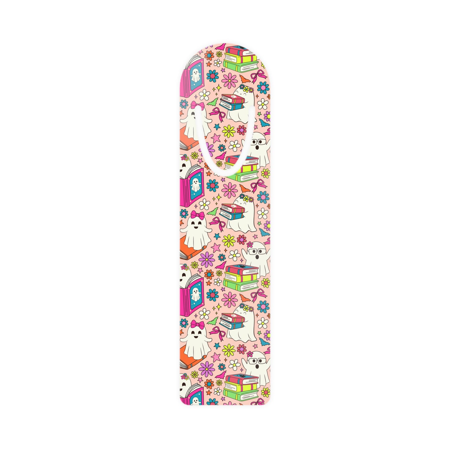 Spooky Stories Bookmark — Pink Reading Bookmark for Kids & Book Lovers