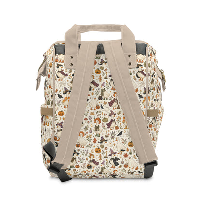 Halloween Pattern Diaper Backpack — Cute Spooky Multifunctional Baby Bag