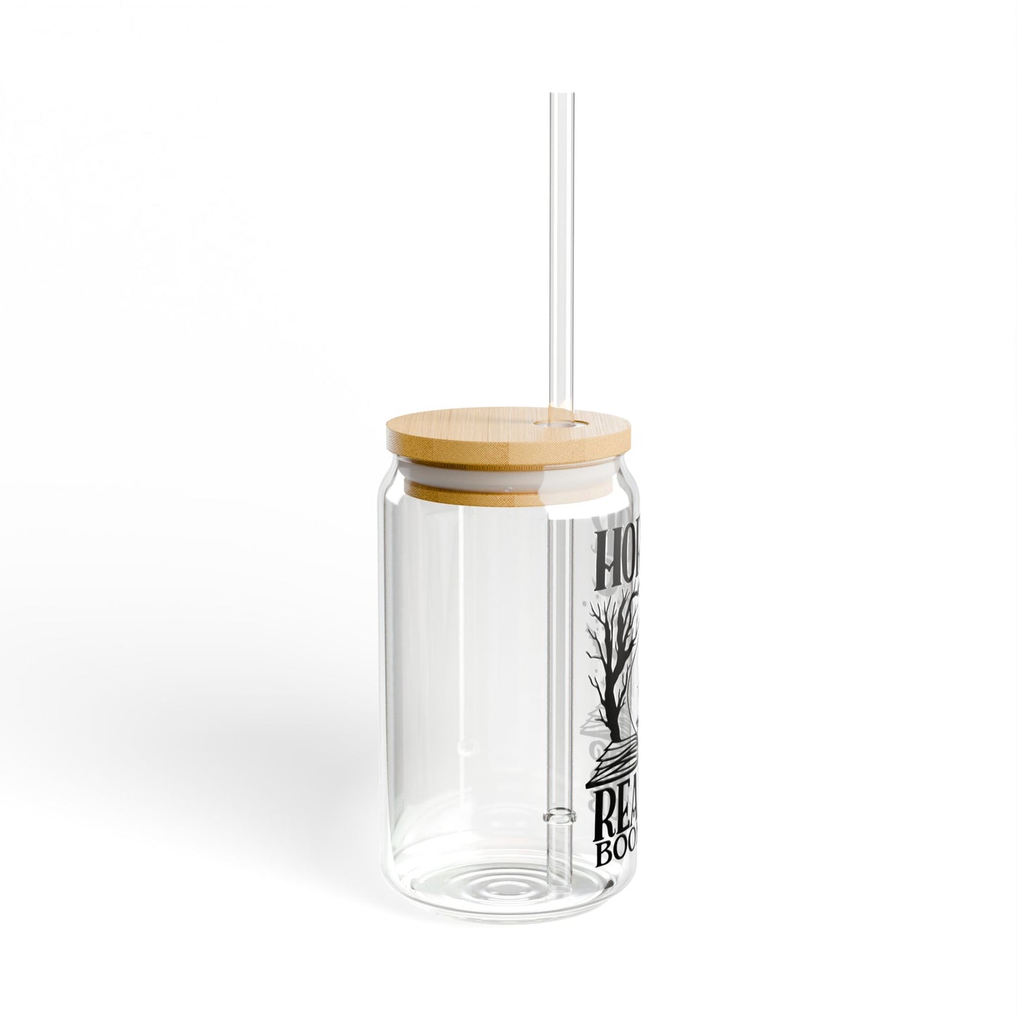 Horror Readers Book Club Sipper Glass — 16oz Skull & Bats Novel Lover Tumbler