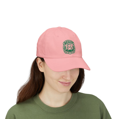 Resist Frog Dad Cap — Embroidered Green Emblem Hat