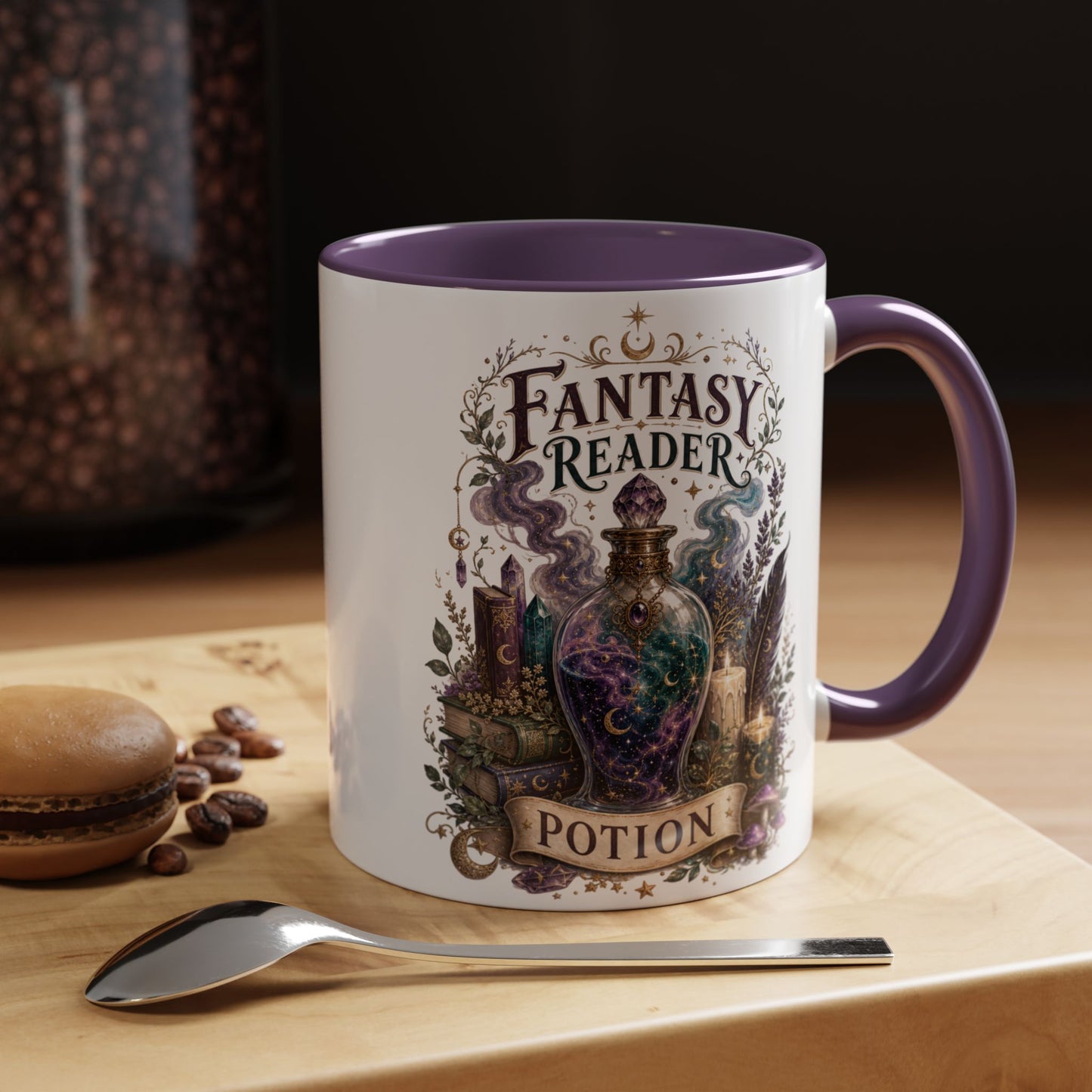 Fantasy Reader Potion Mug — Illustrated Witchy Coffee Cup for Book Lovers