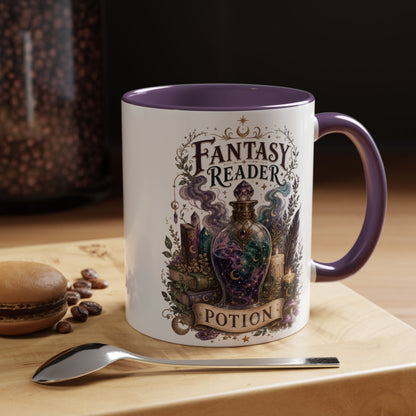 Fantasy Reader Potion Mug — Illustrated Witchy Coffee Cup for Book Lovers