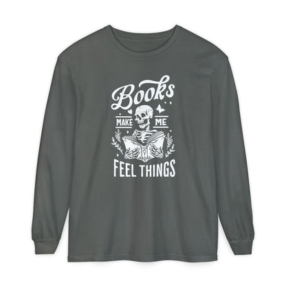 Books Make Me Feel Things Long Sleeve Tee
