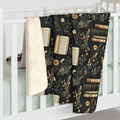 Midnight Chapters Sherpa Blanket