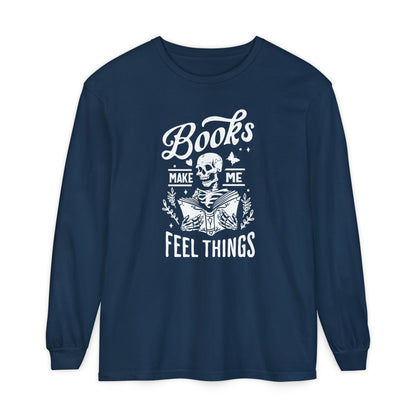 Books Make Me Feel Things Long Sleeve Tee