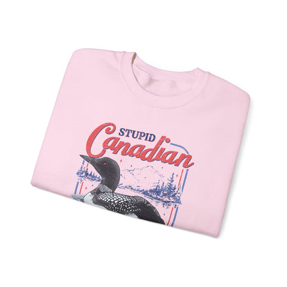 Stupid Canadian Wolf Bird Sweatshirt