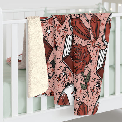 Crimson Romance Sherpa Blanket
