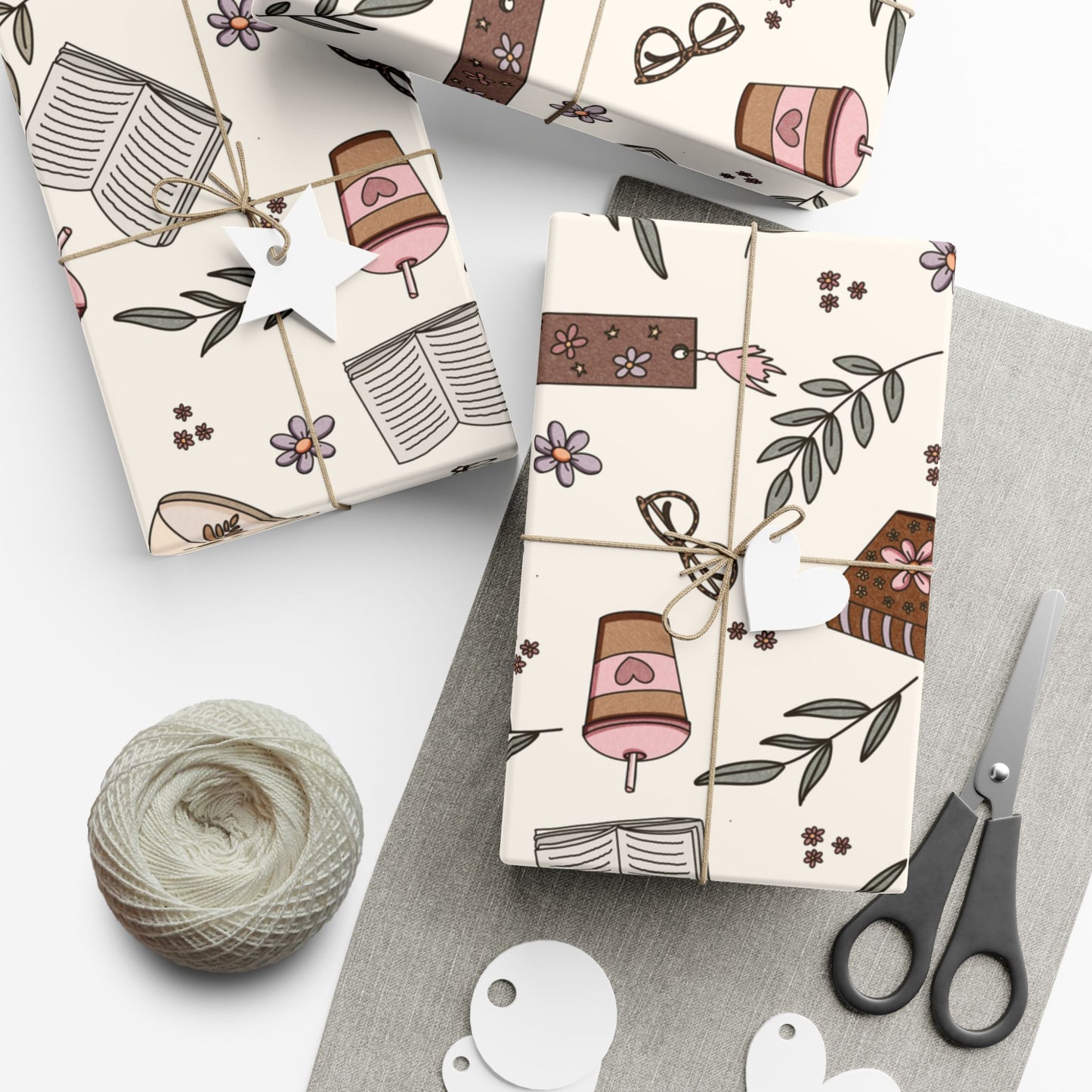 Books & Coffee Wrapping Paper