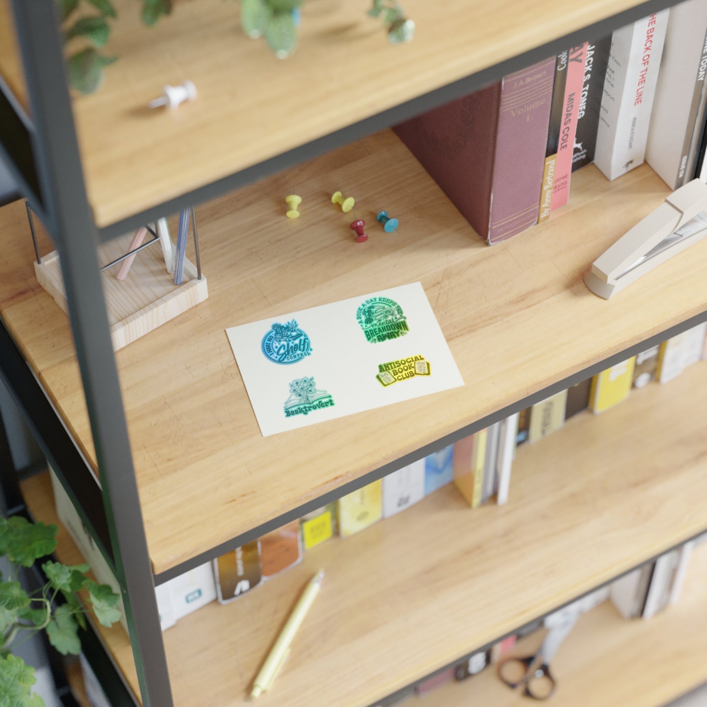 Holographic Bookish Stickers 4pc