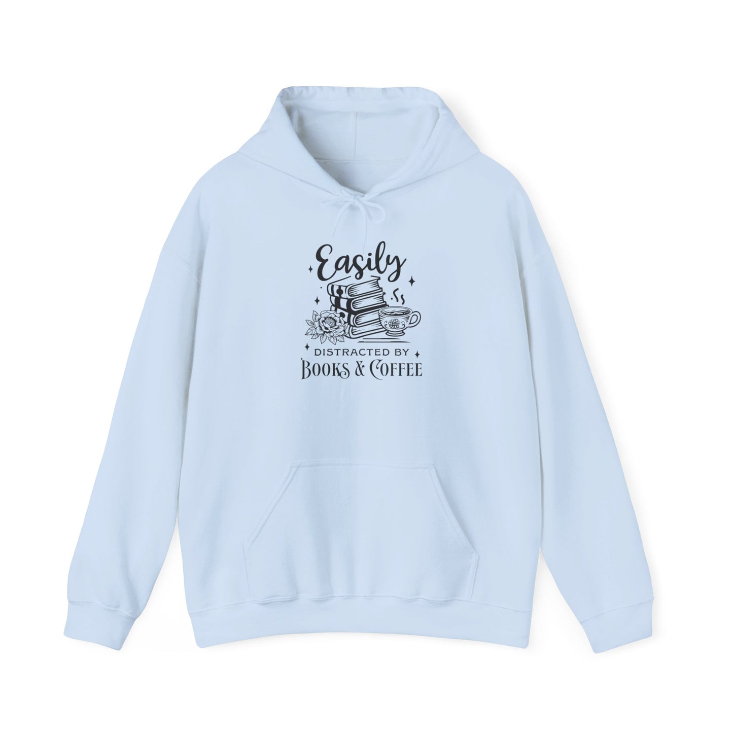 Easily Distracted by Books & Coffee Hoodie