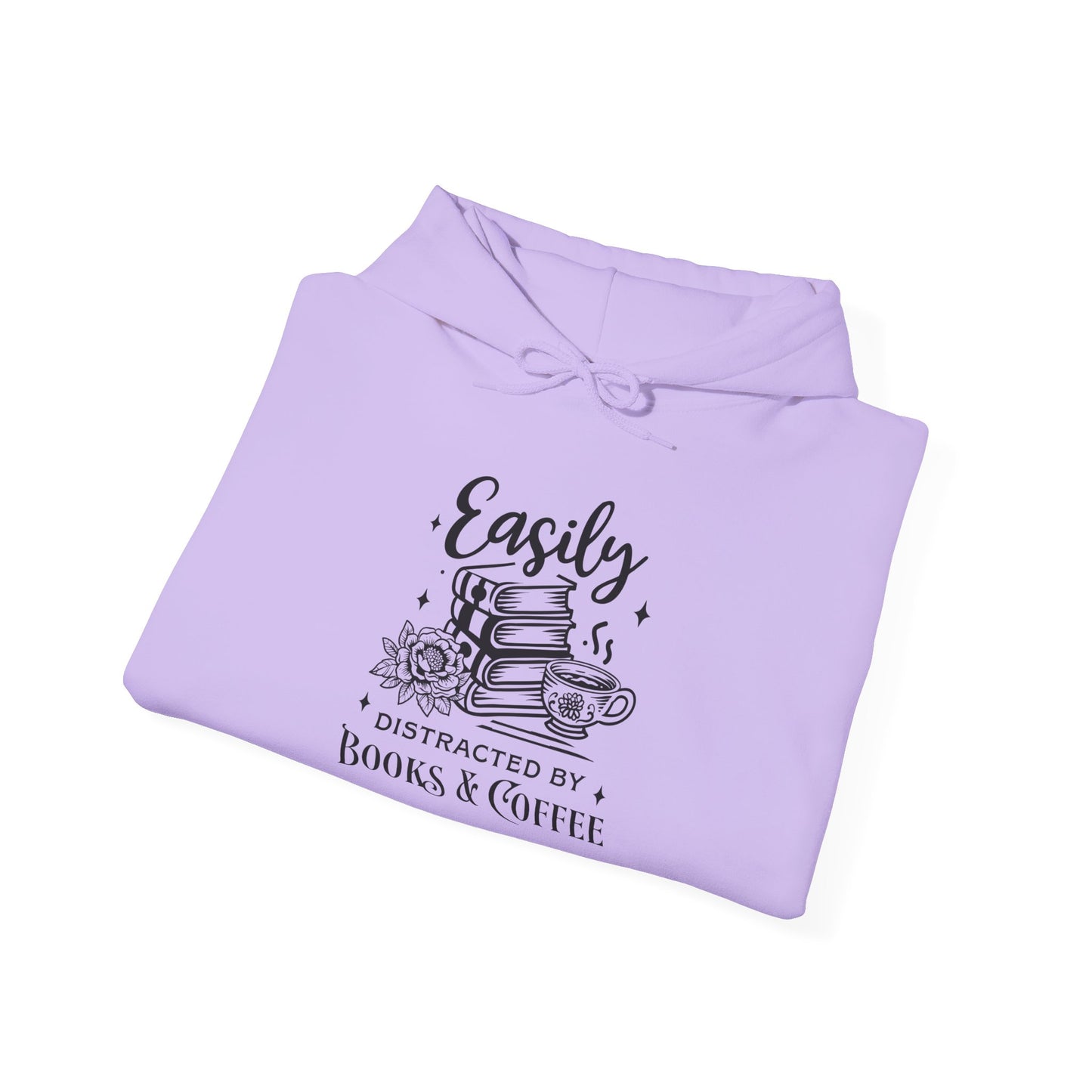 Easily Distracted by Books & Coffee Hoodie