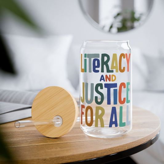 Literacy and Justice Sipper Glass