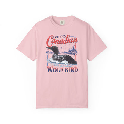Stupid Canadian Wolf Bird Tee