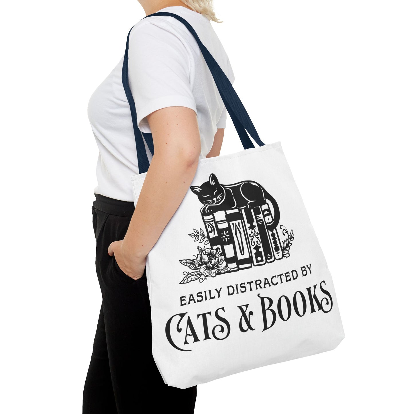 Cats & Books Tote Bag