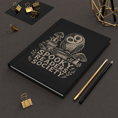 Hardcover Journal — Spooky Readers Society Owl Notebook