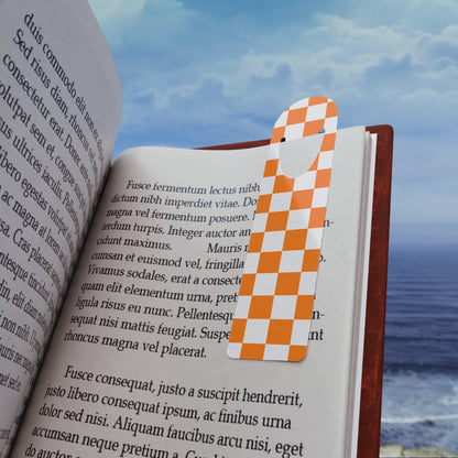 Orange Checkered Bookmark