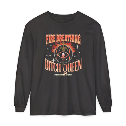 Fire Breathing Bitch Queen Long Sleeve Tee