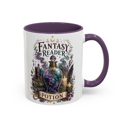Fantasy Reader Potion Mug — Illustrated Witchy Coffee Cup for Book Lovers