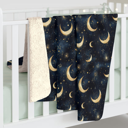 Moonlit Chapters Sherpa Blanket
