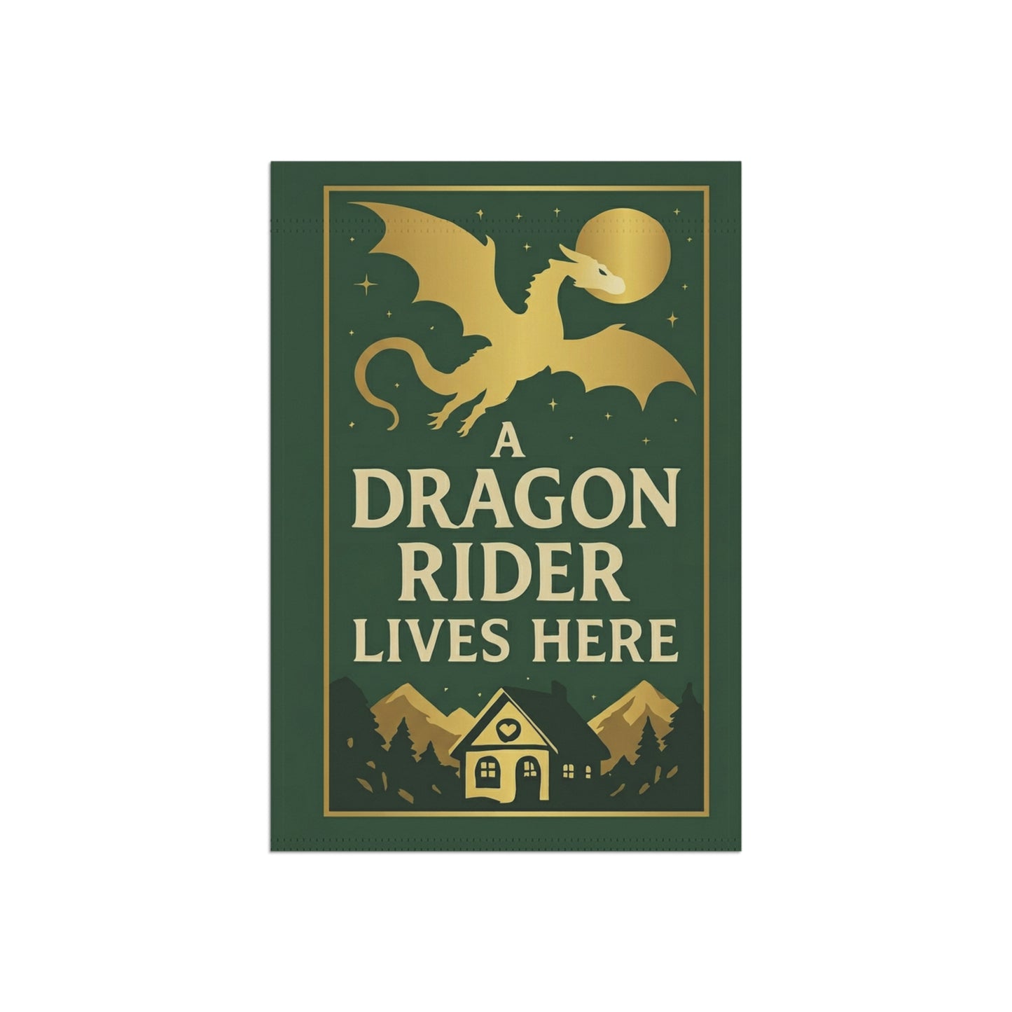 A Dragon Rider Lives Here Flag