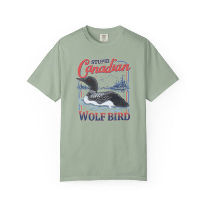 Stupid Canadian Wolf Bird Tee